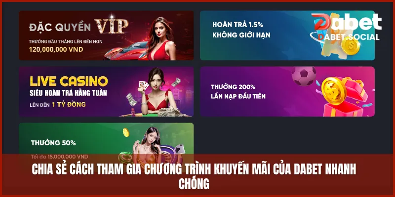 Chia sẻ cách tham gia chương trình khuyến mãi của DABET nhanh chóng